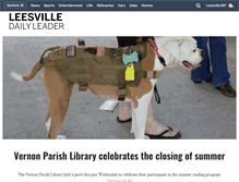 Tablet Screenshot of leesvilledailyleader.com
